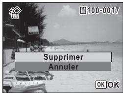 PENTAX X90 - Pour supprimer l'image affichée - 1