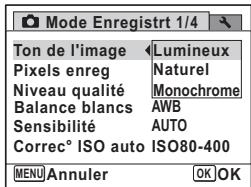 PENTAX X90 - Réglage du ton de l'image - 1