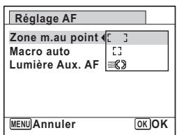 PENTAX X90 - Modification de la zone de mise au point (Zone AF) - 1