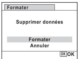 PENTAX X90 - Appuyez sur le bouton de navigation () pour selectionner [Formater]. - 1