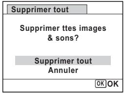 PENTAX X90 - Suppression de toutes les images - 3