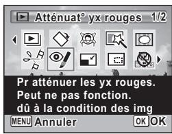 PENTAX X90 - Appuyez sur le bouton de navigation () . - 1
