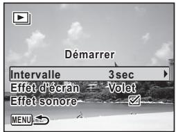 PENTAX X90 - Réglage des conditions du diaporama - 1