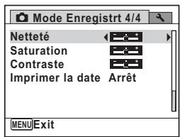 PENTAX X90 - - [Mode Enregistr] Menu 4 - 1