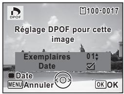 PENTAX X90 - Appuyez sur le bouton pour selectionner ou pour le réglage [Date]. - 1