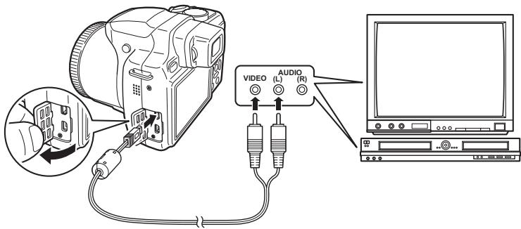 PENTAX X90 - Branchement de l'appareil sur un connecteur IN video - 1