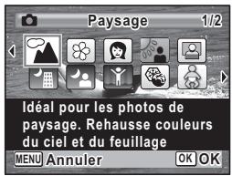 PENTAX X90 - Utilisez le bouton de navigation (   ) pour selectionner un mode scène. - 1