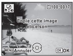 PENTAX X90 - b Sélectionnez le fichier image que vous souhaitez copier à l'aide du bouton de navigation (  ). - 1
