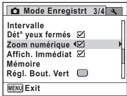 PENTAX X90 - Utilisez le bouton de navigation (▶) pour sélectionner ou □. - 1