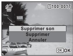 PENTAX X90 - Suppression du fichier son d'une image - 1