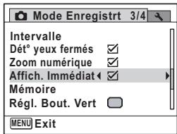 PENTAX X90 - Utilisez le bouton de navigation (▲▶) pour sélectionner ou □. - 1