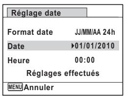 PENTAX X90 - Réglage de la date et de l'heure - 2