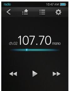 MPMAN TS302WOM - Commandes de réglage de la radio (Radio Tuning) - 1