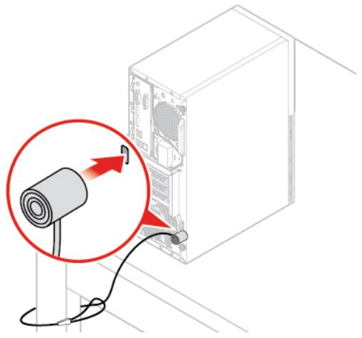LENOVO M720TOWER - Installation d'un verrou de câble Kensington - 1