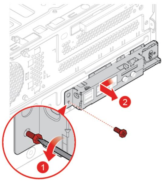 LENOVO M720TOWER - Remplacement du support d'E/S avant - 2