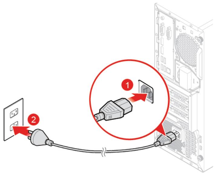 LENOVO M720TOWER - Remplacement du cordon d'alimentation - 2