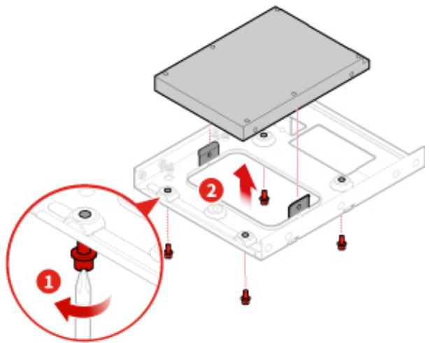 LENOVO M720TOWER - Remplacement de l'unité de stockage de 2,5 pouces - 1
