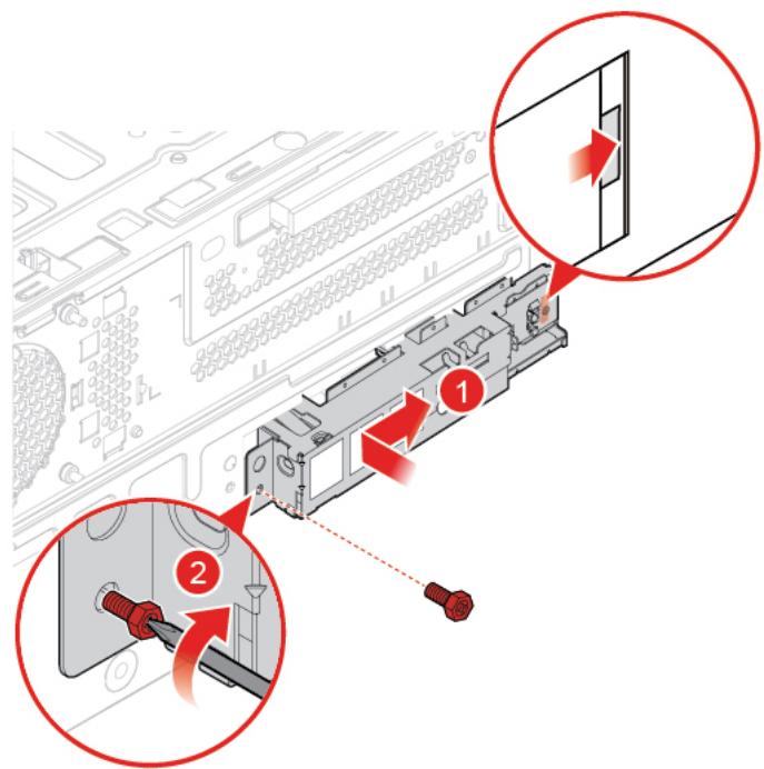 LENOVO M720TOWER - Remplacement du support d'E/S avant - 3