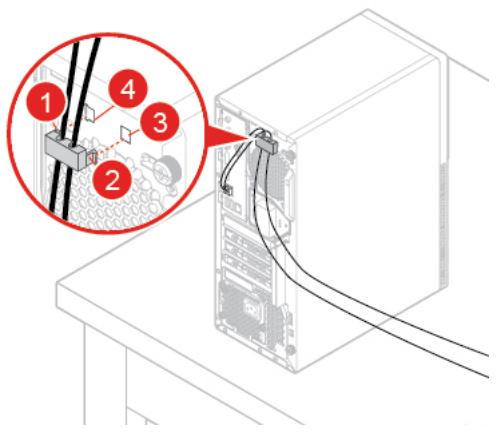 LENOVO M720TOWER - Connexion d'un clip de câble intelligent - 1