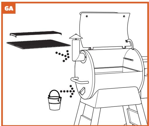 TRAEGER TBS7GLECPRO575 - PLACER LES GRILLES DU BARBECUE, LE SEAU, ET LA GRILLE DE TRÉMIE - 3