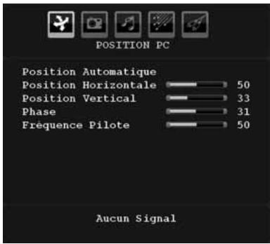 PROLINE LD1922D - Menu de position PC - 1