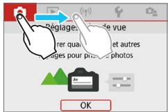 CANON 250D - Exemple d'écran (Écran du menu) - 1