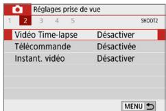CANON 250D - Enregistrement de videos Time-lapse - 1