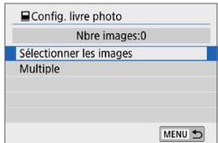 CANON 250D - Sélectionnez [Config. livre photo]. - 1