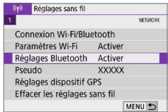 CANON 250D - Établissement d'une connexion Wi-Fi avec l'appareil photo lorsqu'il est étéint - 1