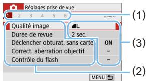CANON 250D - Écran de menu - 6