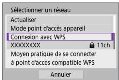 CANON 250D - Sélectionnez [Changer réseau]. - 1