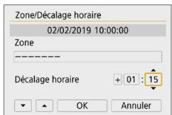 CANON 250D - Reglez le fuseau horaire. - 3