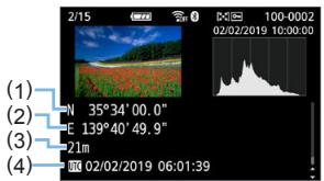 CANON 250D - Informations sur l'emplacement annexées à l'image - 1