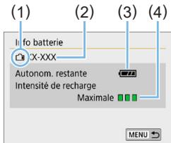 CANON 250D - Vérification des informations de la batterie - 2