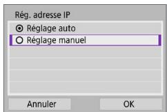 CANON 250D - Configuration manuelle de l'adresse IP - 1