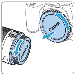 CANON 250D - Montage de I'objectif - 1