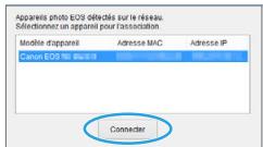 CANON 250D - Dans EOS Utility, cliquez sur [Association par Wi-Fi/LAN]. - 1