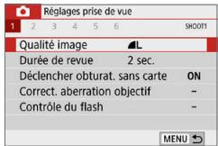 CANON 250D - Réglage de la qualité d'image - 1