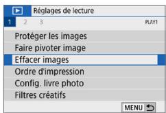 CANON 250D - Cocher < > les images a effacer par lot - 1