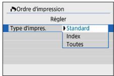 CANON 250D - Réglage des options d'impression - 3