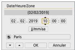 CANON 250D - Reglez le fuseau horaire. - 4