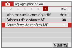 CANON 250D - Paramètres de repères MF (Accentuation du contour) - 1