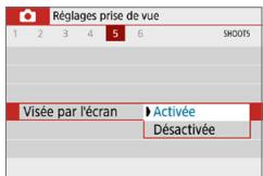 CANON 250D - Activation de la prise de vue avec Visée par l'écran - 1
