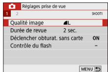CANON 250D - Écran de menu - 2
