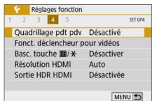 CANON 250D - Réglages des fonctions du menu - 6