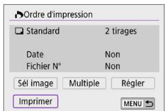 CANON 250D - Réglez les options d'impression - 1