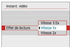 CANON 250D - Spécifiez la durée de lecture. - 1