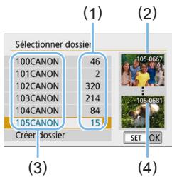 CANON 250D - Selection d'un dossier - 1