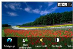 CANON 250D - Appuyez sur la touche <  > - 1