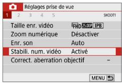 CANON 250D - Stabilisateur numérique video - 1